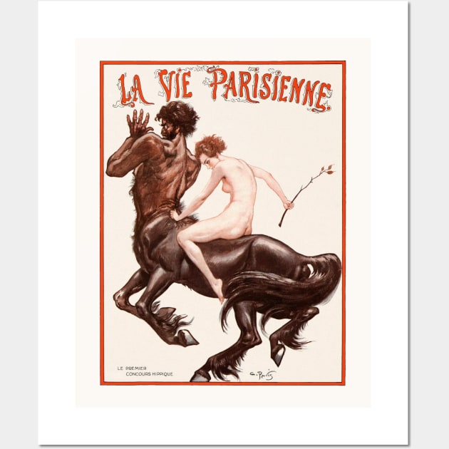 Cover of La Vie Parisienne: Bacchante riding a Centaur Wall Art by UndiscoveredWonders